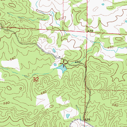 Topographic Map of Ceder Lake Dam, AR