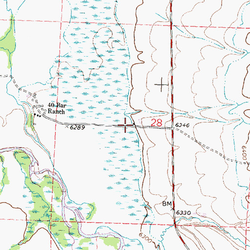 Topographic Map of 04S15W28BDDC01 Well, MT