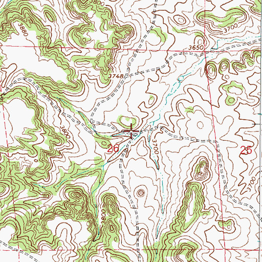 Topographic Map of 04S48E26ACAC01 Well, MT