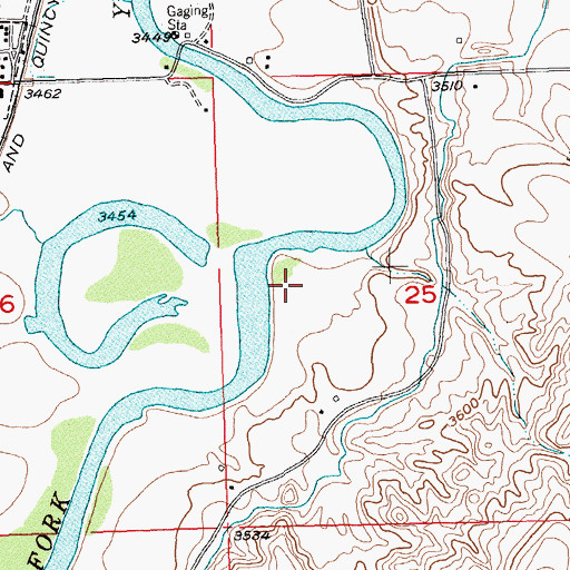 Topographic Map of 04S23E25BCDC01 Well, MT