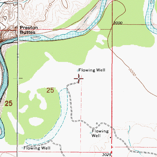 Topographic Map of 04S51E25ACAD01 Well, MT