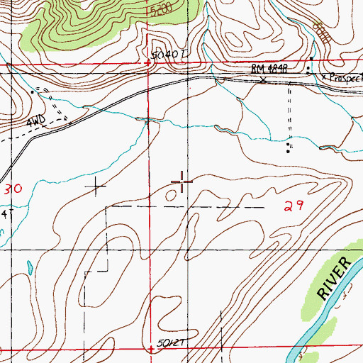 Topographic Map of 04S16E29BCDA01 Well, MT