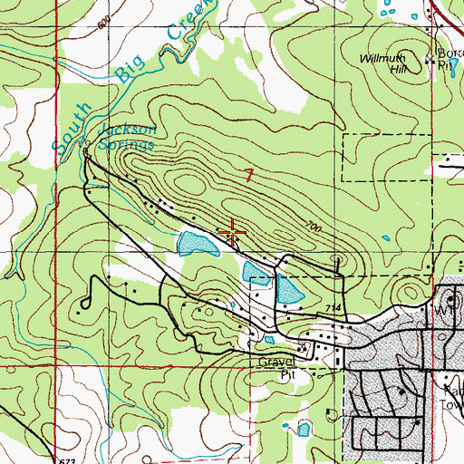 Topographic Map of Three Dam, AR
