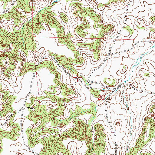 Topographic Map of 04S48E26BDBD01 Spring, MT