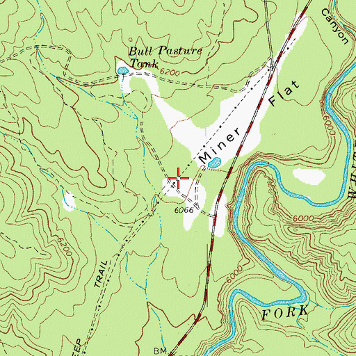 Topographic Map of Miner Flat, AZ