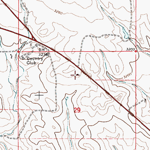 Topographic Map of 04S51E29ABCC01 Well, MT