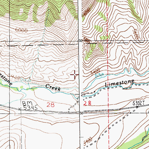 Topographic Map of 04S15E28AACC01 Spring, MT