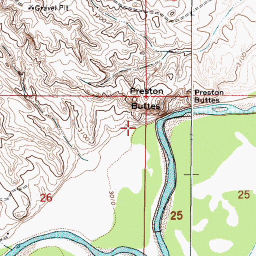 Topographic Map of 04S51E26AADB01 Well, MT