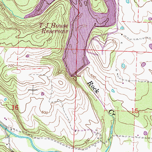 Topographic Map of Little Mulberry Creek Site Number One Dam, AR