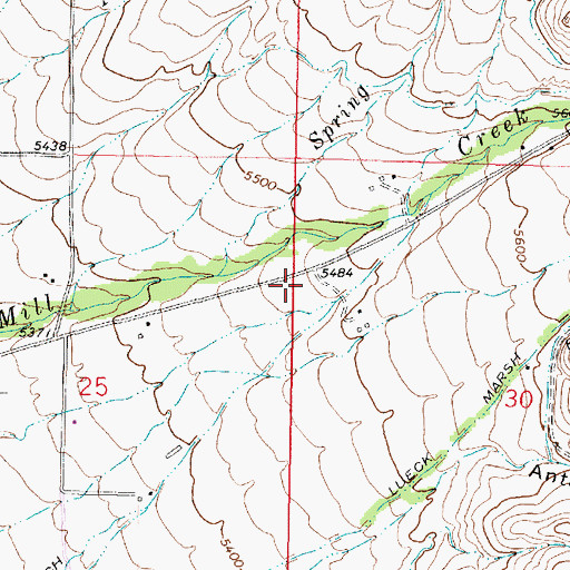 Topographic Map of 04S04W30BCBB01 Well, MT