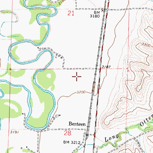 Topographic Map of 04S35E21DC__01 Well, MT