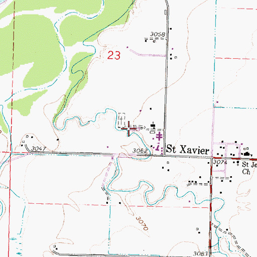 Topographic Map of 04S32E23DC__02 Well, MT