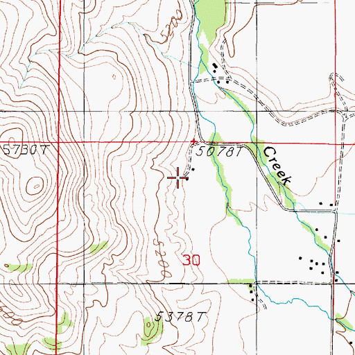 Topographic Map of 04S01W30BA__01 Well, MT