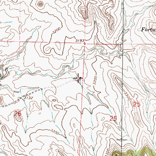 Topographic Map of 04S45E26AAAA01 Well, MT