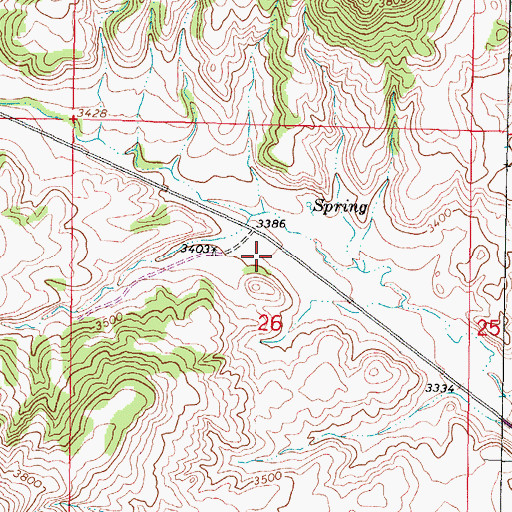 Topographic Map of 04S42E26BDA_01 Well, MT