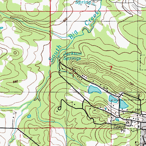 Topographic Map of Green Acres Estate Lake One Dam, AR