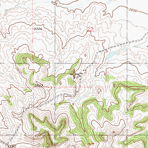 Topographic Map of 04S60E22CDDB01 Well, MT