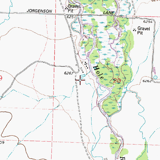 Topographic Map of 04S15W20BDCB01 Well, MT