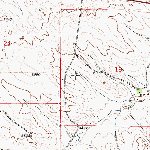 Topographic Map of 04S50E19CBAC01 Well, MT