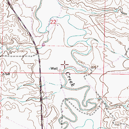 Topographic Map of 04S45E22DCDB01 Well, MT