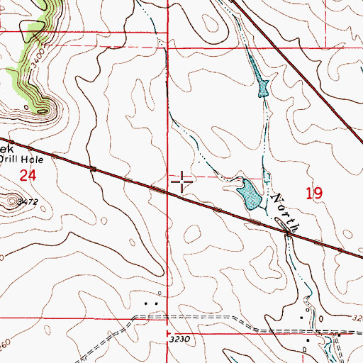 Topographic Map of 04S51E19BCCC01 Well, MT