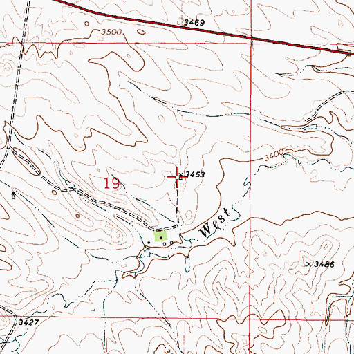 Topographic Map of 04S50E19ACDD01 Well, MT