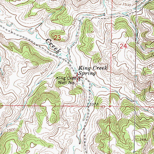 Topographic Map of 04S44E23DCAA01 Well, MT
