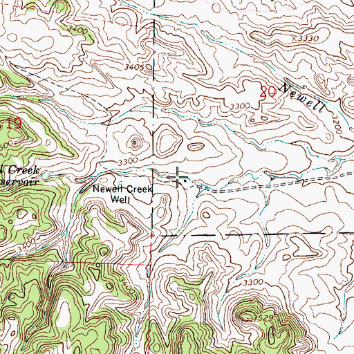 Topographic Map of 04S45E20CCAD01 Well, MT
