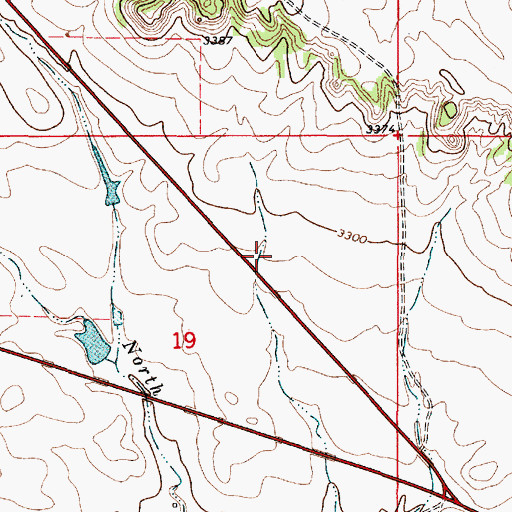 Topographic Map of 04S51E19ACAB01 Well, MT