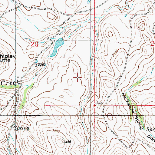 Topographic Map of 04S54E20DB__01 Well, MT