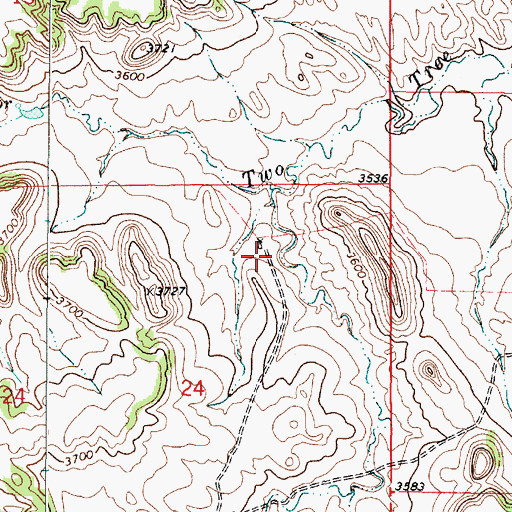 Topographic Map of 04S48E24ABDB01 Well, MT