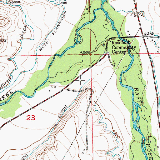 Topographic Map of 04S18E23AADB01 Well, MT