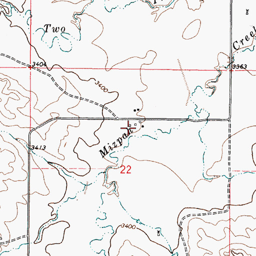 Topographic Map of 04S49E22ACBB02 Well, MT