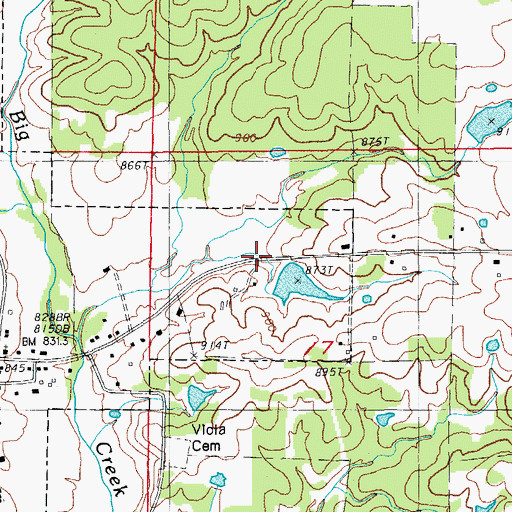 Topographic Map of Sparks Lake Dam, AR