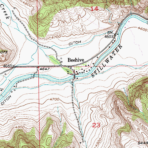 Topographic Map of 04S16E23BABA01 Well, MT