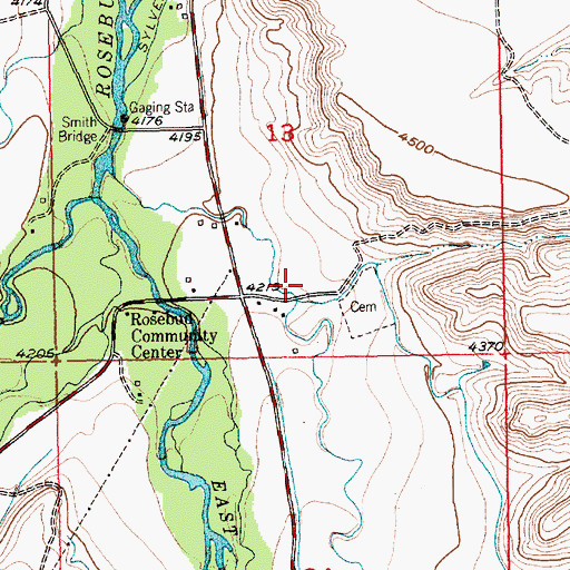 Topographic Map of 04S18E13DCBC01 Well, MT