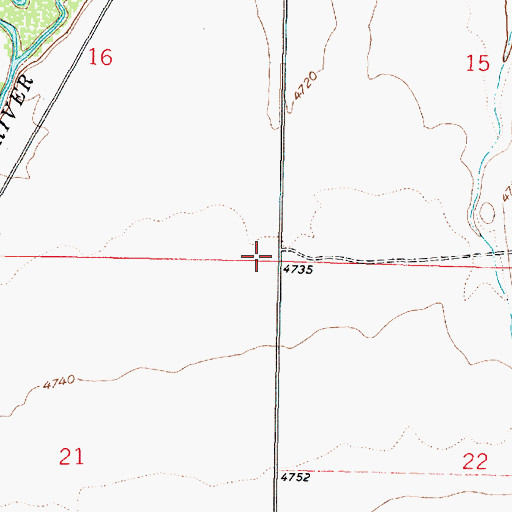 Topographic Map of 04S06W16DDDD02 Well, MT