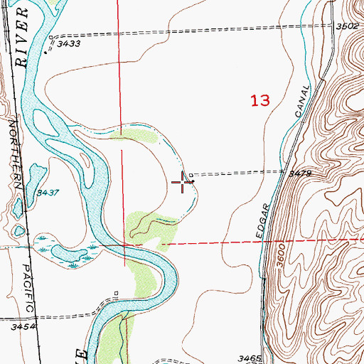 Topographic Map of 04S23E13CCAA01 Well, MT