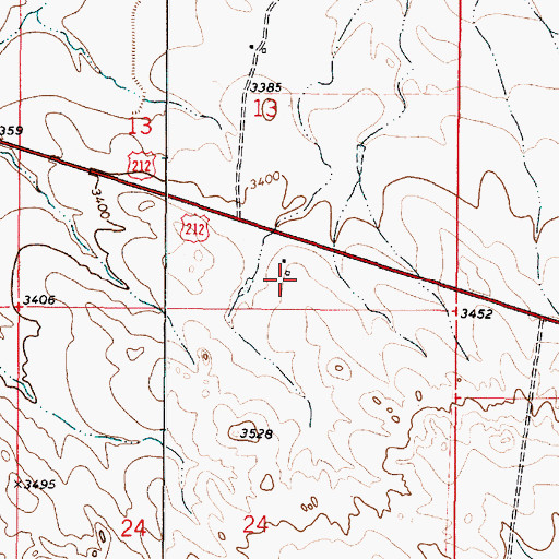 Topographic Map of 04S49E13DBCD02 Well, MT