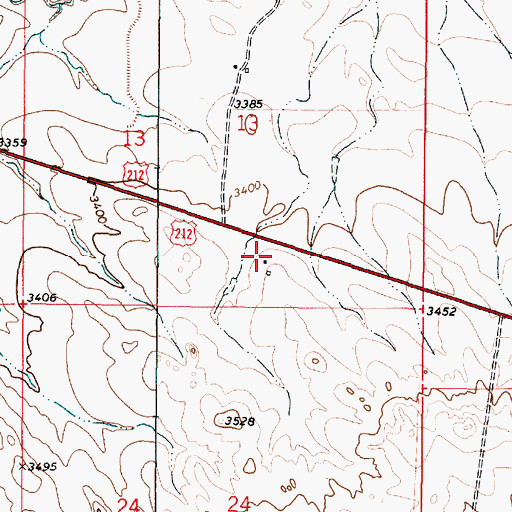 Topographic Map of 04S49E13DBCA01 Well, MT