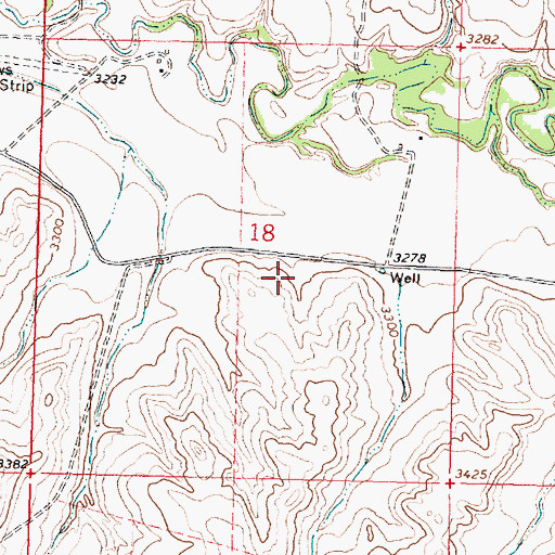 Topographic Map of 04S36E18DBBA01 Well, MT