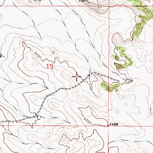 Topographic Map of 04S50E15DABC01 Well, MT