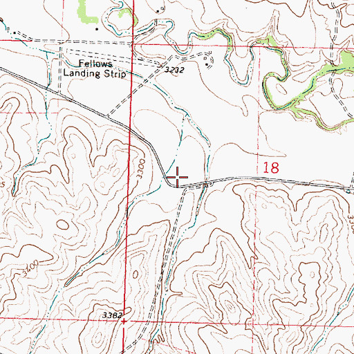 Topographic Map of 04S36E18BCDD01 Well, MT