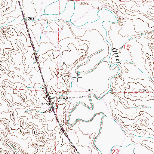 Topographic Map of 04S45E15CCAD01 Well, MT