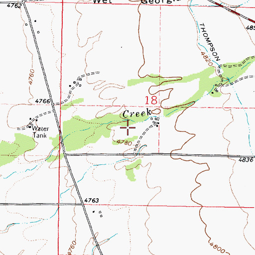 Topographic Map of 04S05W18CAAC01 Well, MT