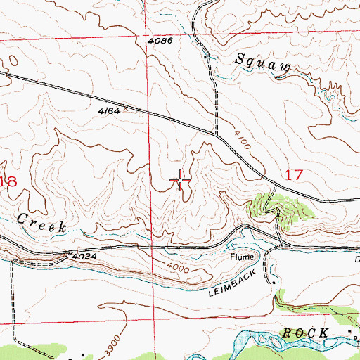 Topographic Map of 04S22E17CBBA01 Well, MT
