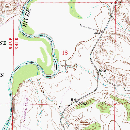 Topographic Map of 04S44E18____01 Well, MT
