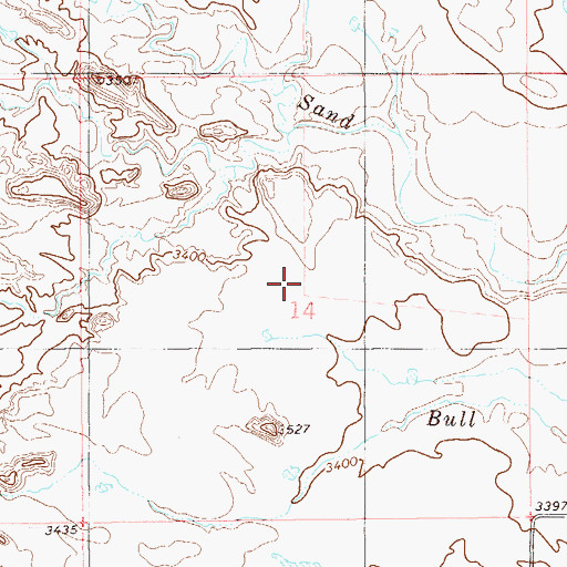 Topographic Map of 04S61E14BDDD01 Well, MT