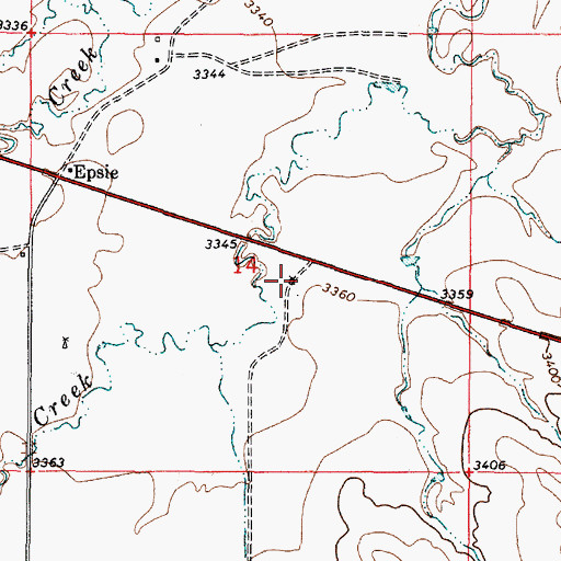Topographic Map of 04S49E14DBBD01 Well, MT