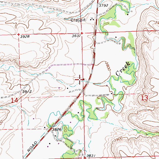 Topographic Map of 04S26E13BCBC01 Well, MT